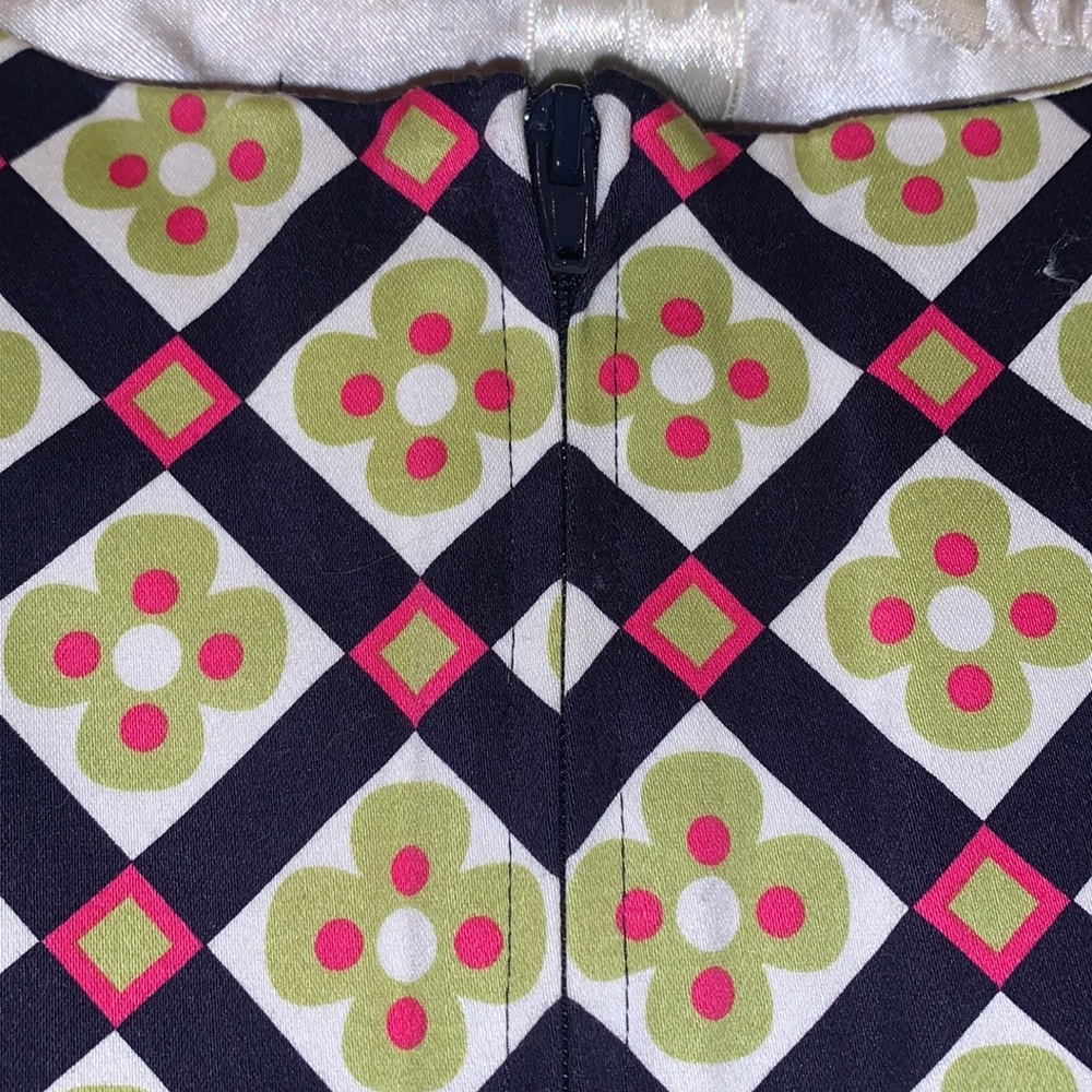 NWT Hartstrings 10 Woven Jumper Dress Navy Green Pink *Flaw - Picture 5 of 15